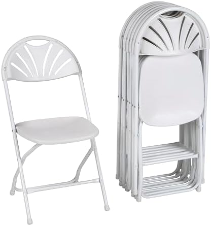 Portable Lightweight Vinyl White folding chair for rental events