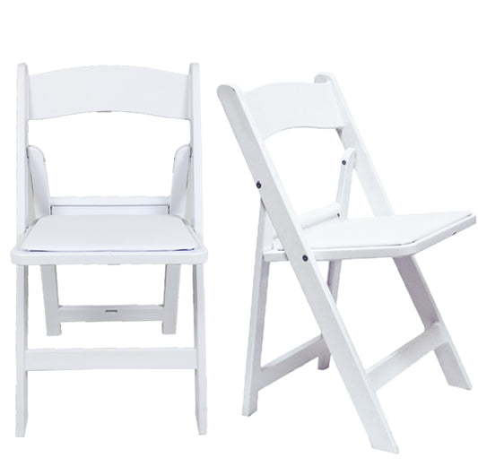 Portable White Wimbledon Resin Folding Chair for Wedding Party