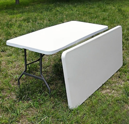 wholesale vinyl plastic folding frame rectangle table for outdoor wedding party
