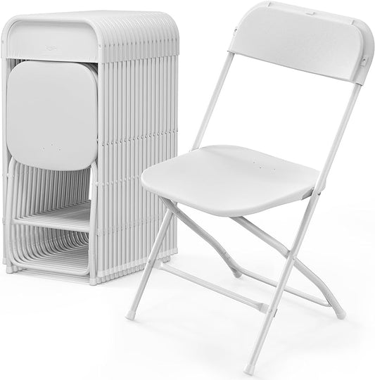 Portable Lightweight Vinyl White folding chair for rental events