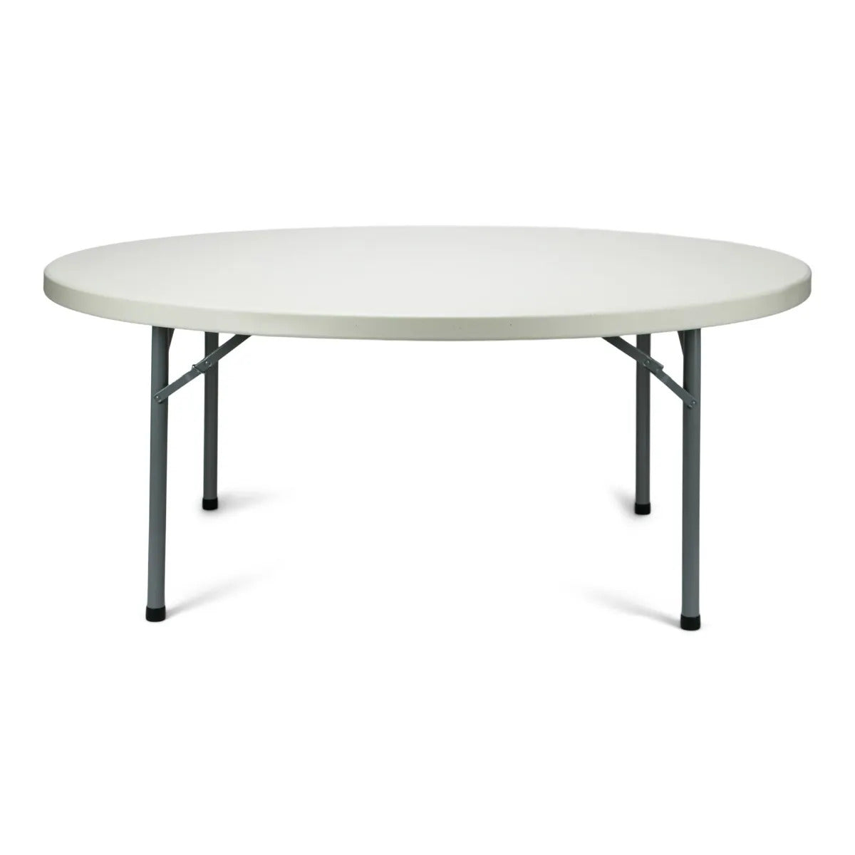 durable white plastic foldable metal frame HDPE round table for outdoor hotel events